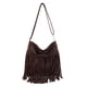 thumbnail image 1 of Bolso Mano Retro Bandolera Vaquera Occidental Cuero Gamuza para Mujer, 1 of 9