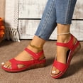 thumbnail image 2 of Domuza Orthopedic Casual Sandals for Women Arch Support Summer Flat Sandals Lightweight Non Slip Slip on Sneakers Beach Vacation 2026 New Orthopedic Shoes Red 9（EU-42）, 2 of 6