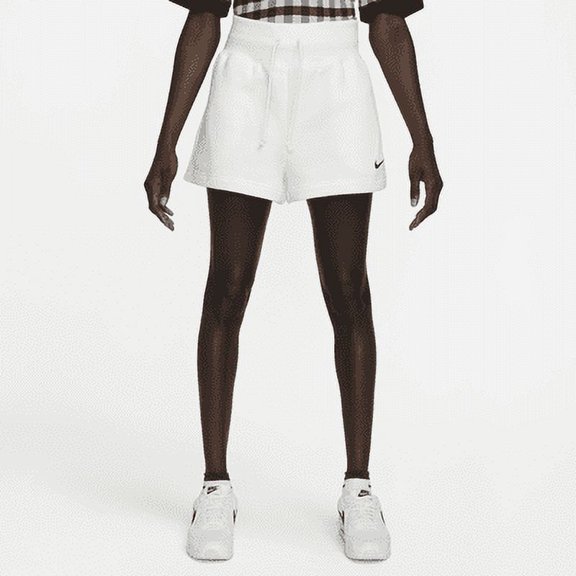 Nike Sportswear Phoenix Fleece Women's High-Waisted Loose Shorts Color: Sail/Black Size: XS