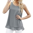 thumbnail image 2 of Camisas de gasa sin mangas,Top de gasa para mujer Top de gasa sin mangas doble Top de gasa sin mangas para mujer Fiel a su promesa, 2 of 6