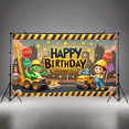 thumbnail image 6 of Yatrandify Cartoon Construction Banner Kids Birthday Happy Construction Theme for Party Celebration Event Decoration, 6 of 8