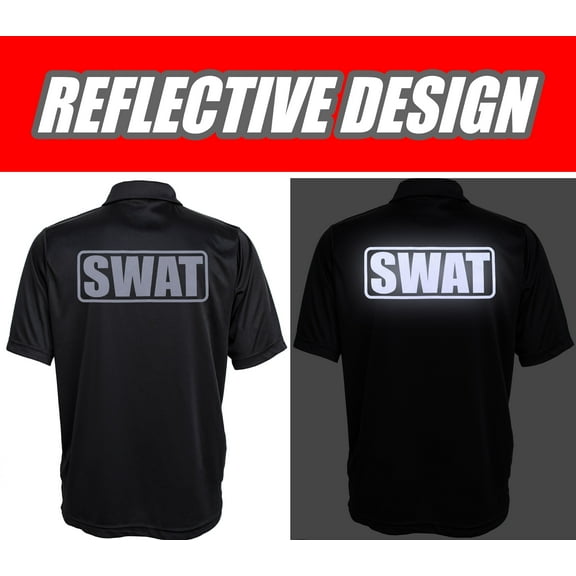 SWAT Polo REFLECTIVE design, Performance Polo w/ moisture wicking technology