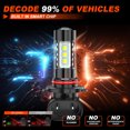 thumbnail image 3 of Compatible with Chevy Silverado 1500 2003-2006 9005 9145 9140 H10 LED Fog Lights Bulbs 6000k Super Bright Pack of 2, 3 of 9