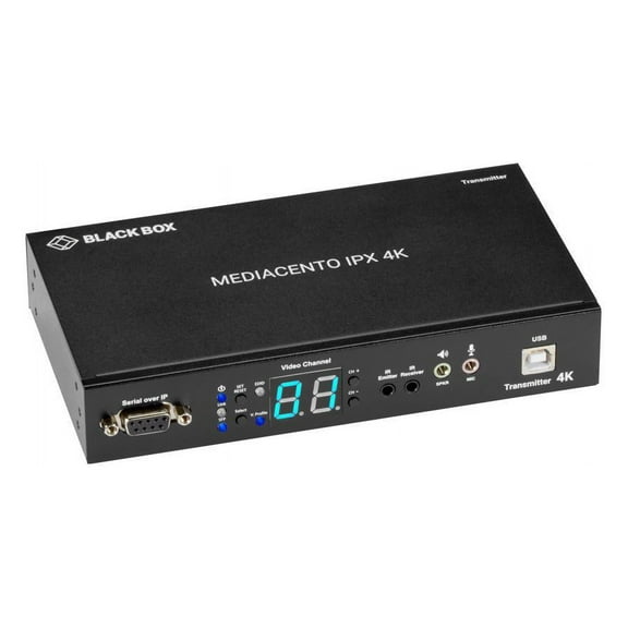 Black Box MediaCento IPX 4K Transmitter H DMI USB Serial IR Audio VXHDMI-4KIP-TX