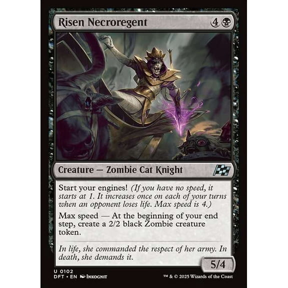 MtG Aetherdrift Uncommon Risen Necroregent #102