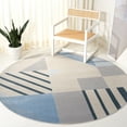thumbnail image 2 of SAFAVIEH Orwell Anderson Abstract Area Rug, Beige/Blue, 6'7" x 6'7" Round, 2 of 5