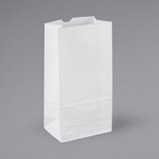 500 Paper Lunch Bags, Paper Grocery Bags, Durable White Paper Bags (White, 4lb)