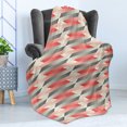 thumbnail image 4 of Modern Soft Flannel Fleece Throw Blanket, Geometric Graphic Grid Abstract Pattern with Thin and Bold Lines, Cozy Plush for Indoor and Outdoor Use, 70" x 90", Charcoal Grey Scarlet, by Ambesonne, 4 of 5