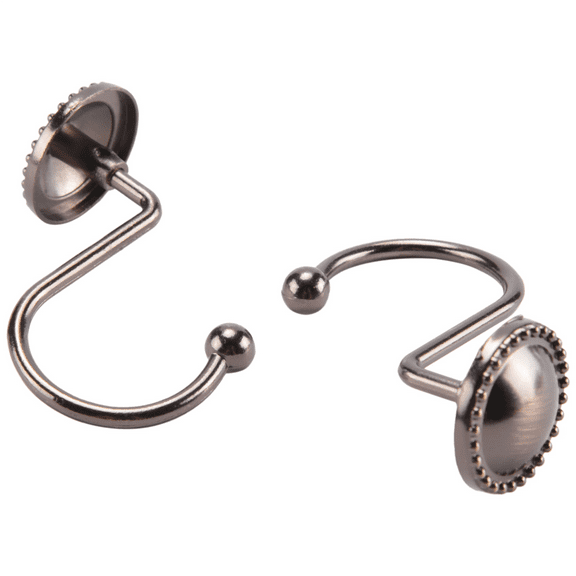 New Arrivals Shower Curtain Hooks Oil Rubbed Bronze,Rustproof Decorative Rings,16 Pcs, Bronze