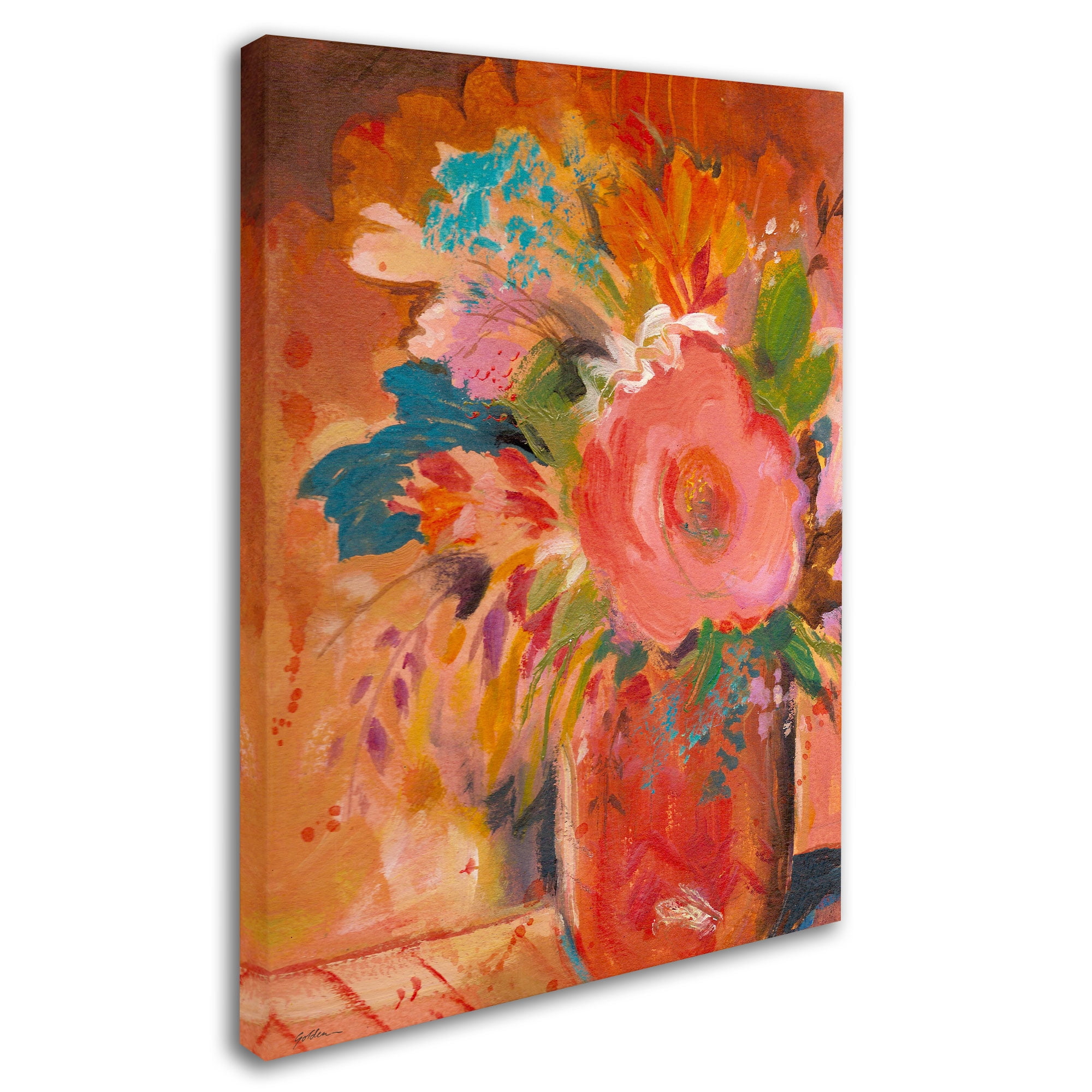 Trademark Fine Art "Copper Vase 3" Canvas Wall Art by Sheila Golden