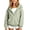 Light Green, variant on Girls Half Zip Hooded Sweatshirt Kids Trendy Plain Pullover Hoodies with Kangaroo Pockets Oversized Drop Shoulder Outerwear