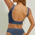 thumbnail image 3 of Sports Bras for Women High Support Athletic Breathable Workout Gym Yoga Activewear Seamless High Impact Push Up Bra XL 04-Dark Blue, 3 of 4