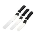 thumbnail image 1 of Harpily Cake Embosser Angled Stainless Steel Icing Spatula 3 Pack 6 Inch 8 Inch 10 Inch Baking Tool Stainless Steel Cake Spatula 3 Piece Set Of Spatula Flower Spatula, 1 of 4