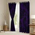 thumbnail image 3 of Manfei Purple Black Damask Black Out Curtains for Adult, Bohemian Flower Floral Curtains Pack of 2 (42x63 Each), Hippie Mandala Style Bedroom Curtains, Window Curtains Bedroom Decor, 3 of 6