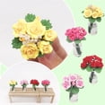 thumbnail image 5 of Big Sale! Ongmies Home Decor Clearance Miniature Dollhouse Flowers Miniature Bonsai Flower Dollhouse Christmas Tree Mini Potted Flower Dollhouse Hanging Flower Pot Model Toys Ornaments 1-A, 5 of 9
