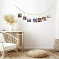 thumbnail image 5 of Wall Mounted Photo Display With Wooden Bead Garland, Bohemian Wall Decorative Collage Photo Frame, Suitable For Country Decoration, Home, Nursery, Dormitory Decoration, 5 of 8
