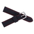 thumbnail image 2 of 26mm Waterproof Durable Silicone Watch Strap with Black and Red String 2pcs Replacement Band, 2 of 7