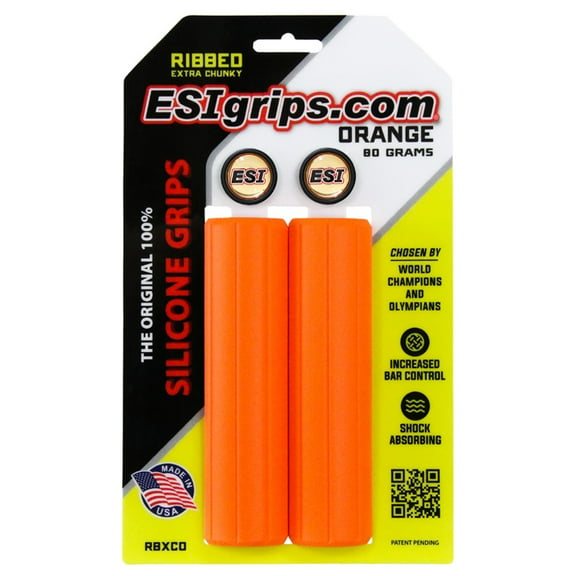 ESI Grips MTB Ribbed Extra Chunky Silicone Grips Orange