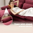 thumbnail image 6 of Villeston 110" U Shaped 4-Seat Chenille Sectional Sofa for Living Room, Modular Sofa Sleeper with Double Chaise & Memory Foam，Wine Red, 6 of 7