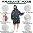 thumbnail image 5 of Wearable Oversized Blanket,Space Dinosaur Pattern Wearable Blanket Hoodie for Adults,Cozy Hooded Blankets with Super Pockets,Super Warm Fuzzy Pullover for Women & Men, 5 of 6