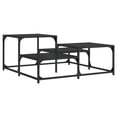 thumbnail image 4 of vidaXL Coffee Table Black 87.5x87.5x40 cm Engineered Wood, 4 of 5
