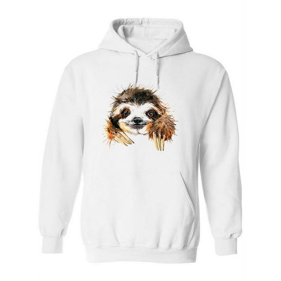 Watercolor Sloth  Hoodie Women -Image by Shutterstock, Female Medium