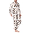 thumbnail image 2 of Fotbe Dachshund Dog Puppy Pijama de Hombre con Estampado de Manga Larga, Conjunto de 2 Piezas, Ropa de Dormir Suave y Cómoda con Bolsillos-XX-Large, 2 of 7