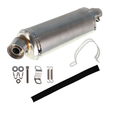 KOlightning 440mm Motorcycle Universal Exhaust Muffler Tip – 51mm Diameter, Stainless Steel W/ DB Killer