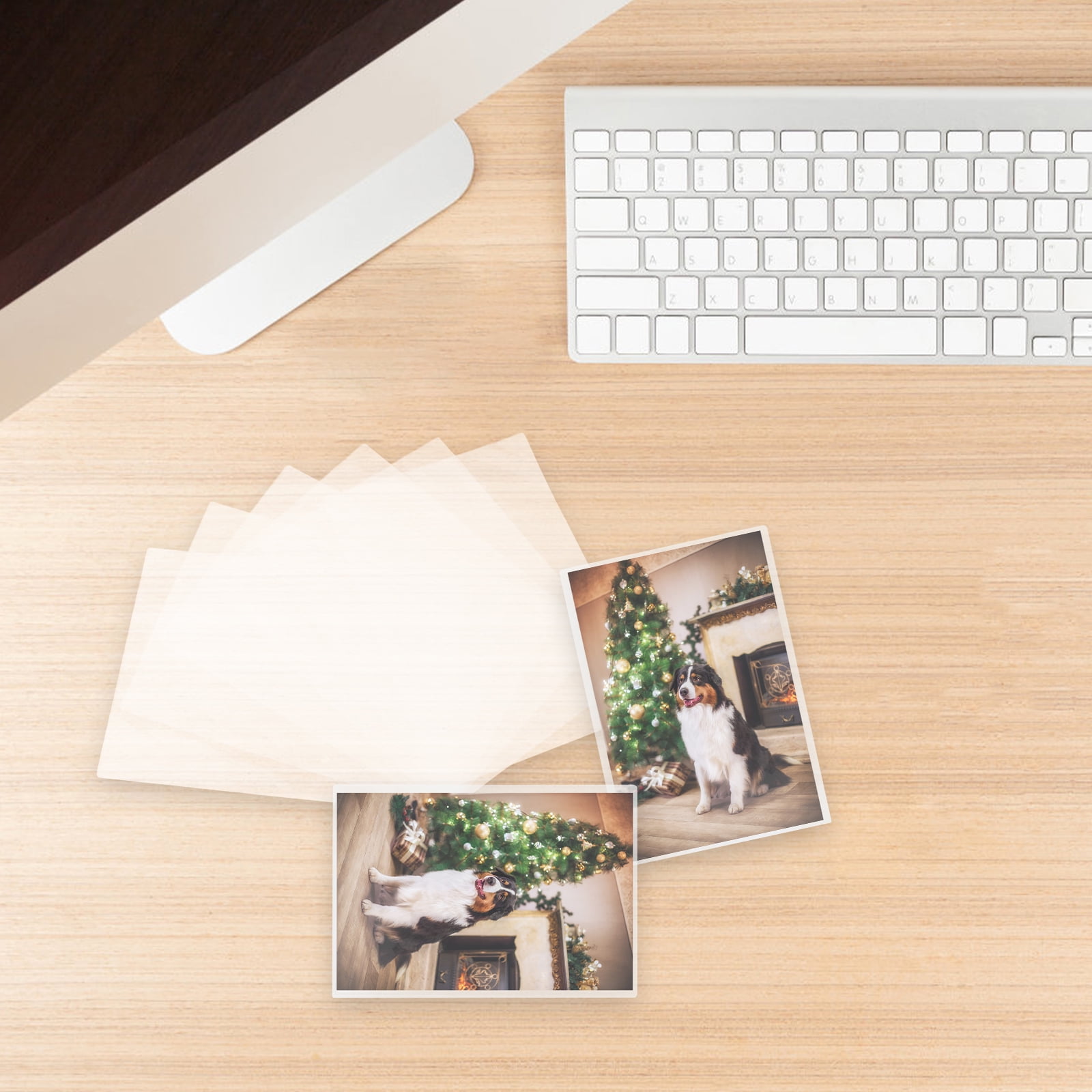BESTONZON 100Pcs Laminator Sheets Clear Protective Laminating Sleeves for Home Office Document Sealing