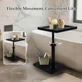 thumbnail image 2 of SHIBAILI C-Shaped 360° Swivel End Table,Slide Under Sofa (Black), 2 of 9