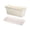 White, variant on Window Box Small Size Plastic Rectangular Planter with Wave Edge for Vegetables and Herbs Modern Garden Trough with Drainage Tray for Indoor Outdoor Light Brown