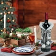 thumbnail image 4 of Manteau Bouteille Décoration Maison Produits de Vacances Manteau Bouteille Couverture de Table à Vin Col Champagne pour Robe Style Noël Adorable Décorations de Fête Design Noël Chandail Vêtements, 4 of 8