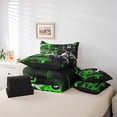 thumbnail image 4 of Erosebridal Gradient Geometry Bed in a Bag King size, Rugby Sports Bed Set, Balls Player Decor, Reversible 7pcs, 4 of 5