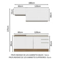 thumbnail image 3 of Cocina Integral Completa Madesa Glamy 180cm Con Tarja MB 13, 3 of 5
