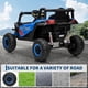 thumbnail image 5 of Historyli Auto de 12 V para montar,camioneta UTV con control remoto parental,vehículo eléctrico con suspensión de 4 resortes,neumáticos de EVA,cinturón de seguridad,puertas dobles,Bluetooth,música, 5 of 6