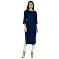 thumbnail image 1 of Bimba Femme Kurta Personnalisé en Rayonne Kurti de Designer Manches 3/4 Tunique Blouse Formelle Décontractée, 1 of 2