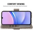 thumbnail image 3 of Phone Case for Samsung Galaxy A15 5G Wallet Cover with Tempered Glass Screen Protector and Leather Flip Credit Card Holder Stand Lanyard Wrist Strap Cell Accessories A 15 4G 15A Women Men Gray, 3 of 14