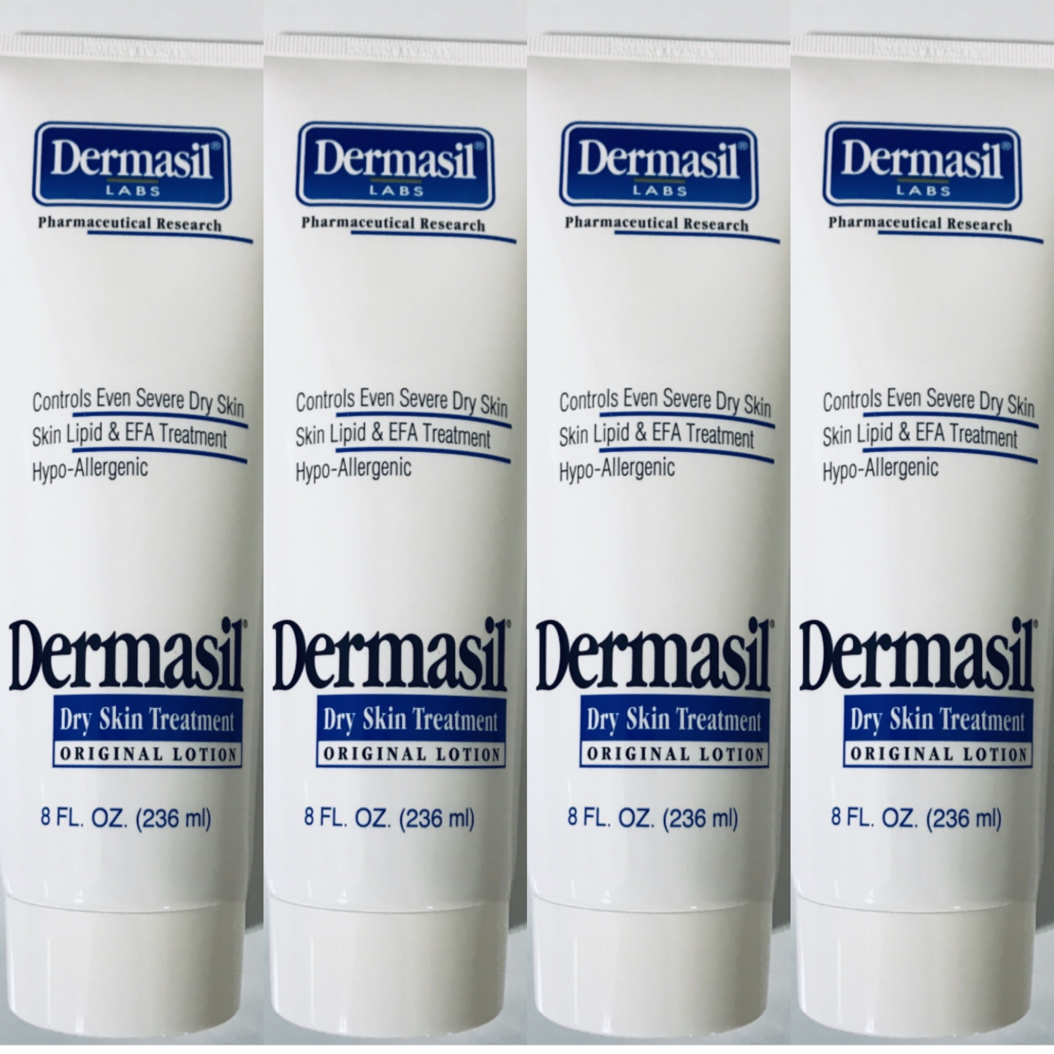 4 Dermasil Lotion Dry Skin Treatment Original With Skin Lipid & EFA Treatment HpoAllergenic