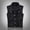007 Black, variant on Men's Solid Color Sleeveless Frayed Lapel Denim Jacket Punk Denim Vest Button Down Fashion Jacket With Rivets