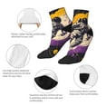 thumbnail image 5 of Fuzoiu Astronaut Floating purple Space Print Adult Socks, Crew Moisture-wicking Socks, Unisex Cushion Crew Socks,Casual Sports Ankle Socks, 5 of 7