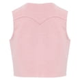 thumbnail image 2 of TiaoBug Kids Cowboy Cowgirl Costume Halloween Dress up Suit Sleeveless Vest Waistcoat Top Pink-B 12, 2 of 7