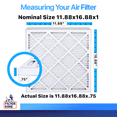 thumbnail image 2 of Filter King 11.88x16.88x1 Air Filter | 4-PACK | MERV 8 HVAC Pleated A/C Furnace Filters | MADE IN USA | Actual Size: 11.88 x 16.88 x .75", 2 of 5