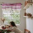 thumbnail image 6 of Coastal Beach Valances for Windows - Red Purple Kitchen Curtains Valances - Abstract Red Wave Window Valances Bathroom Window Treatment Modern Ombre Valances Curtains for Living Room Bedroom 54"x18", 6 of 6