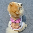 thumbnail image 2 of Farfi Pet Vest Bikini Pattern Casual Polyester Sexy Chest Muscle Puggy T-shirt for Summer (Pink,XS), 2 of 13