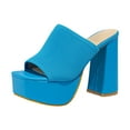 thumbnail image 1 of HSMQHJWE Sandales à Talon pour Femmes à Bout Carré Ouvert, Sandales de Plage à Talon, Sandales à Enfiler, Talon Bloc Haut, Chaussures de Mode pour Robe de Mariage, 1 of 8