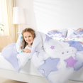 thumbnail image 4 of Castle Fairy Kids Children Teens Dreamy Princess Bedding Comforter Set 2pcs,Cute Stars Print Twin Comforter Sets Microfiber,Cartoon Animal Rabbit Breathable Bedding Set,Breathable Home Decor, 4 of 8