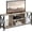 Grey, variant on Sunshen TV Stand Fits 65 Inch, Living Room X-Frame Console Table, Gray | Entertainment Center with Open Storage Shelves, Slim 55 x 14 Inch Wood Grain MDF Tabletop Holds 88 lb, Black Iron Frame