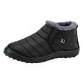 thumbnail image 6 of Winter Ankle Boots for Women Men Waterproof Anti-Slip Comfy Round Toe Fuzzy Warm Slip on Snow Booties, 6 of 6