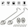 thumbnail image 6 of ZiYuya Hook and Eye Latch, Stainless Steel Door Hook, Hook and Eye Latch for Barn Door Lock, Hooks for Gate and Window Latch, 6 of 10