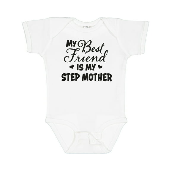 Inktastic My Best Friend is My Step Mother with Hearts Boys or Girls Baby Bodysuit